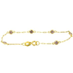 Pulseira Infantil com Zircônias Brancas