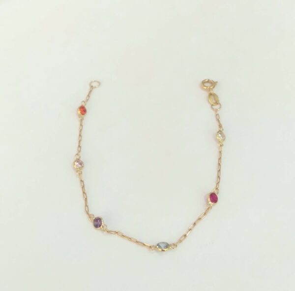 Pulseira Infantil com Zircônias Coloridas - Image 3