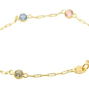 Pulseira Infantil com Zircônias Coloridas