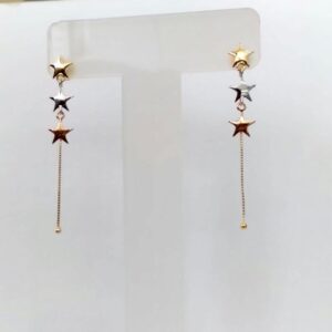 Par de Brincos Estrelas 3 cores
