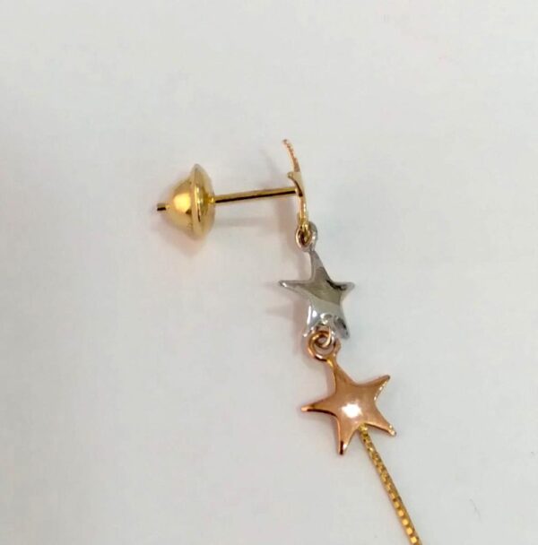 Par de Brincos Estrelas 3 cores - Image 2