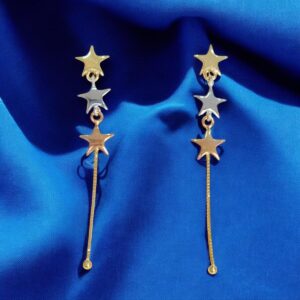 Par de Brincos Estrelas 3 cores