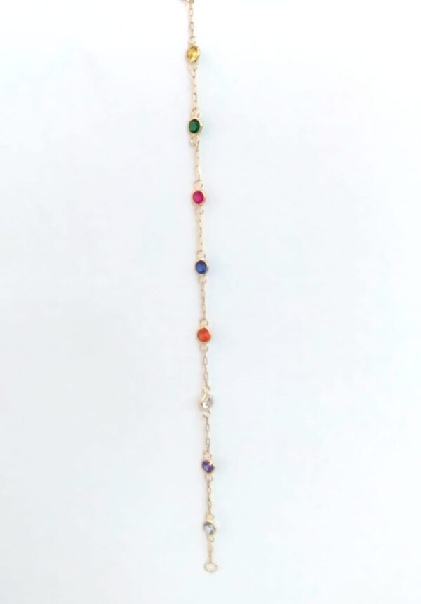 Pulseira com Zircônias coloridas - Image 4