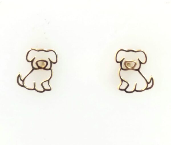 Par de Brincos Infantil Cachorrinho Vazado