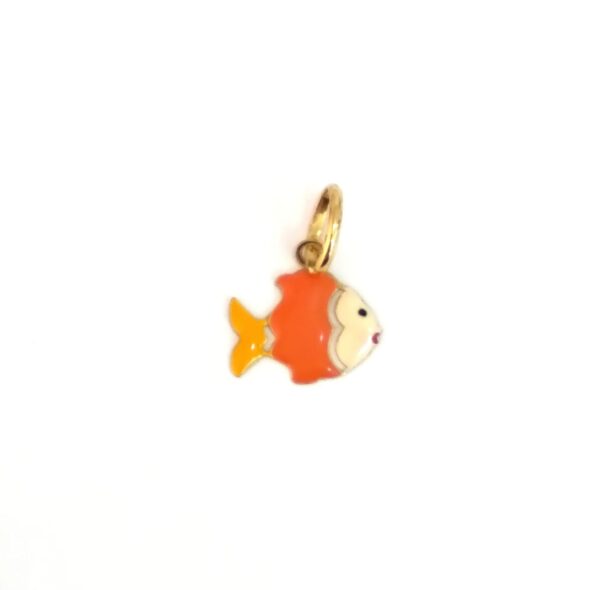 Pingente Peixe Esmaltado Dupla Face - Image 2