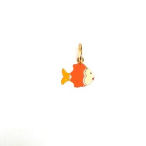 Pingente Peixe Esmaltado Dupla Face