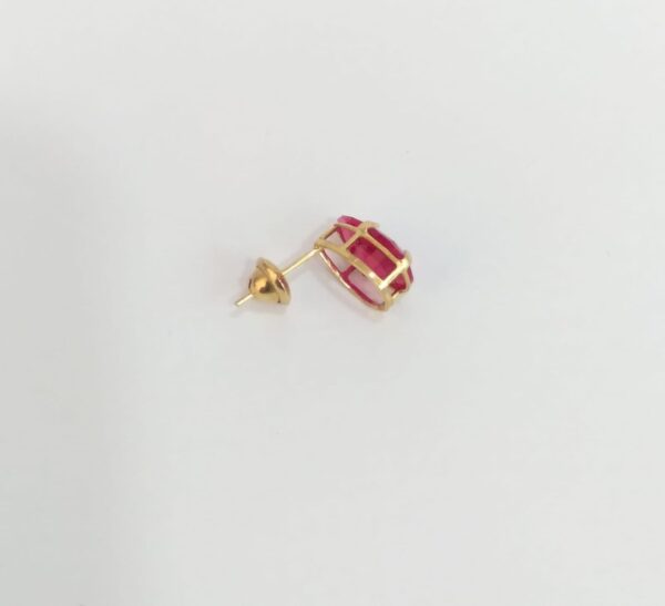 Brinco Solitário Galeria Zirconia Vermelha - Image 4