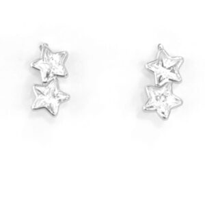 Par de Brincos Estrela e Zircônias