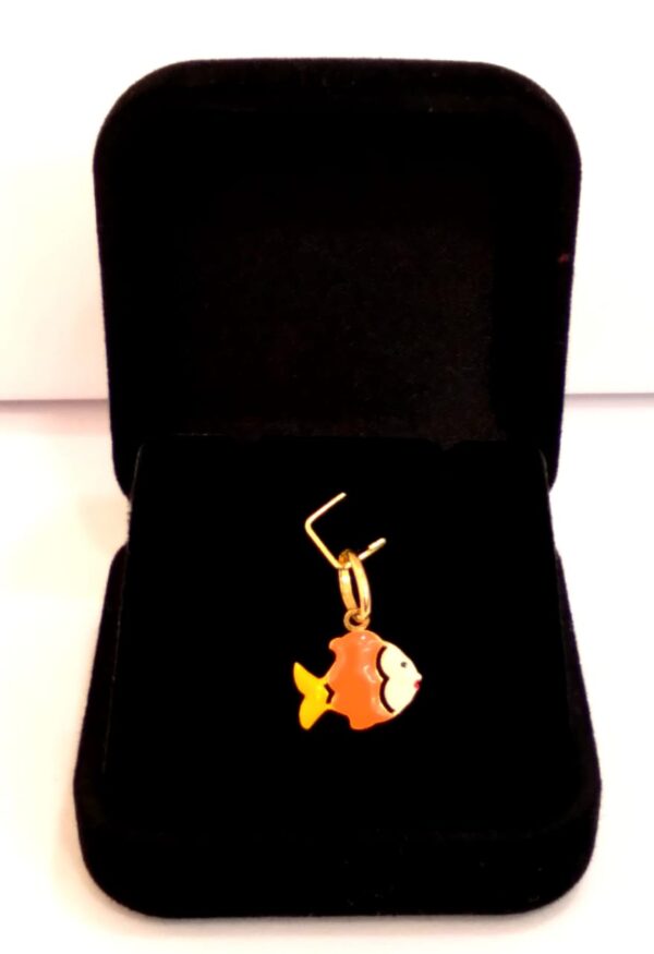 Pingente Peixe Esmaltado Dupla Face - Image 3
