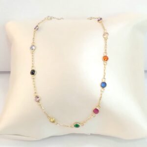 Pulseira com Zircônias coloridas