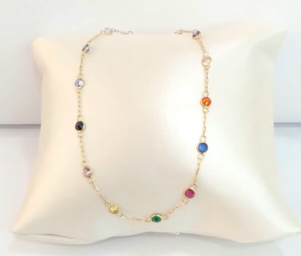 Pulseira com Zircônias coloridas