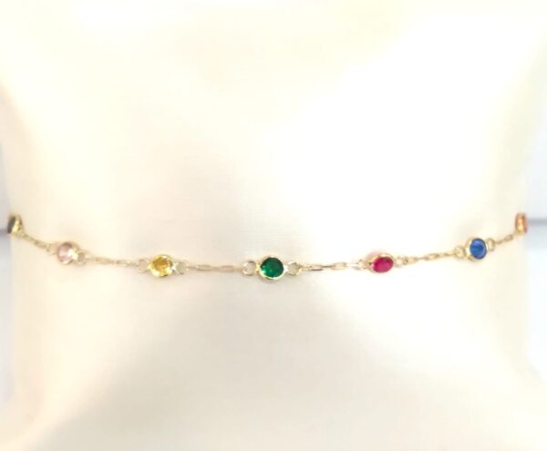 Pulseira com Zircônias coloridas - Image 3
