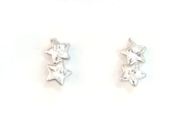 Par de Brincos Estrela e Zircônias - Image 2