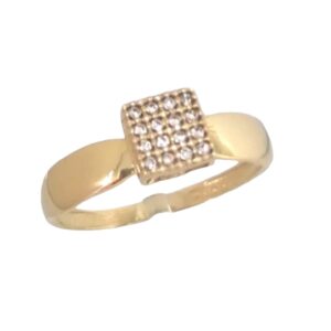 Anel chuveiro quadrado zirconia
