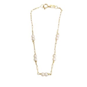 Pulseira infantil Pérola Dupla