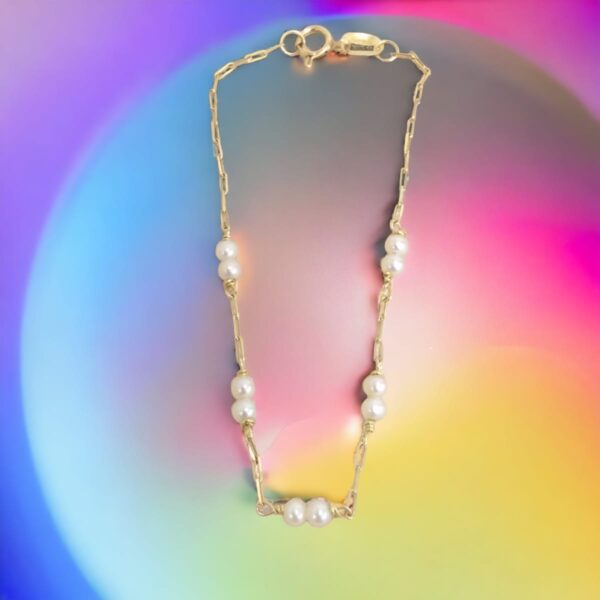 Pulseira infantil Pérola Dupla - Image 2