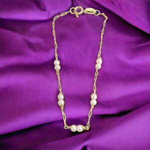 Pulseira infantil Pérola Dupla