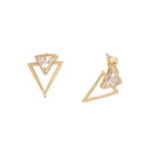 Par de Brincos triangulo c/ Zirconia