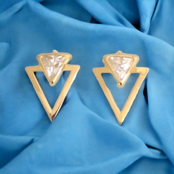 Par de Brincos triangulo c/ Zirconia - Image 4