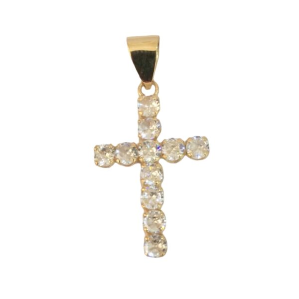 Pingente Cruz Zirconia