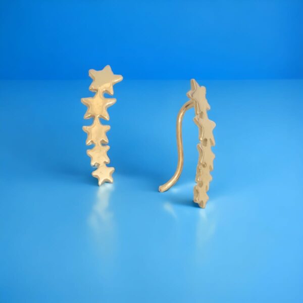Par de Brincos Estrela Modelo Ear Cuff - Image 4