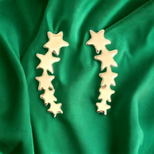 Par de Brincos Estrela Modelo Ear Cuff - Image 5