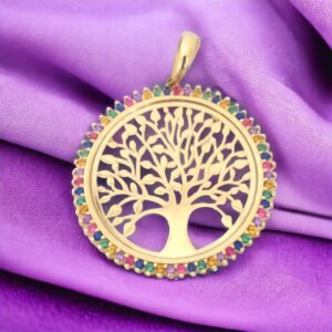 Pingente Árvore da vida c/ zircônia