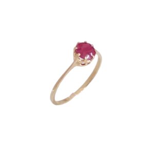 Anel Solitário Rubi ouro 18K 750