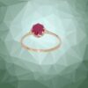 Anel Solitário Rubi ouro 18K 750 - Imagem 4