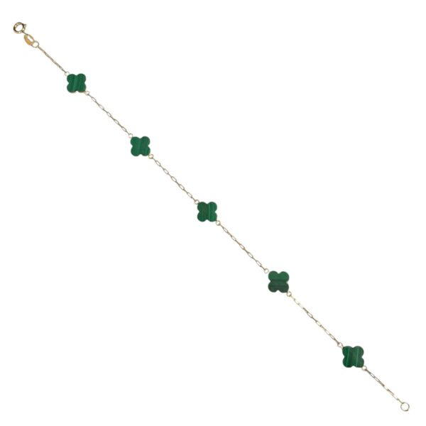 Pulseira trevo Malaquita verde - Image 3