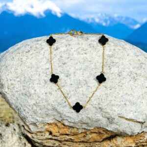 Pulseira Trevo ônix