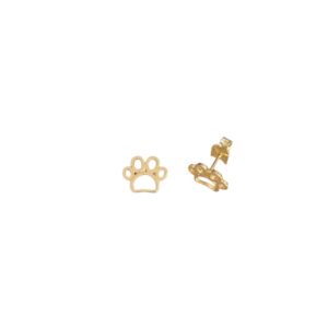 Par de brincos Pata média ouro 18K 750