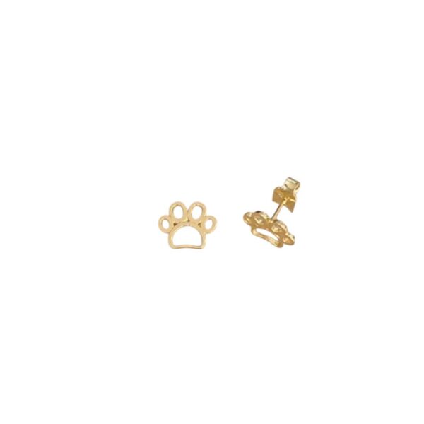 Par de brincos Pata média ouro 18K 750