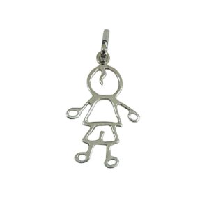 Pingente Menino Ouro Branco