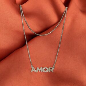 Gargantilha Amor Ouro Branco