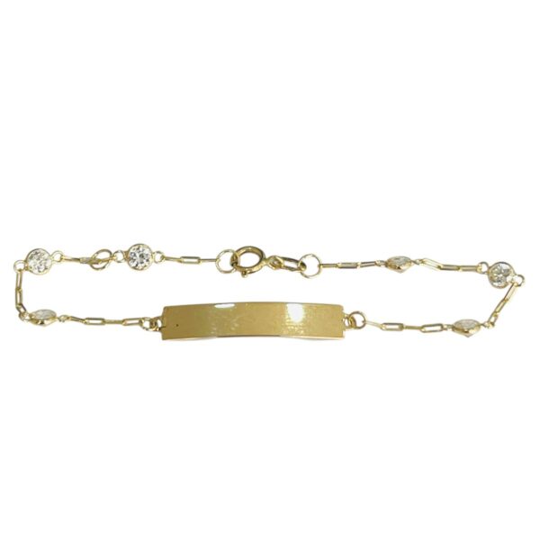 Pulseira Chapinha Infantil c/ Zircônia - Imagem 6