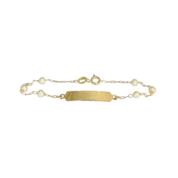 Pulseira Chapinha Infantil c/ Pérola - Imagem 4