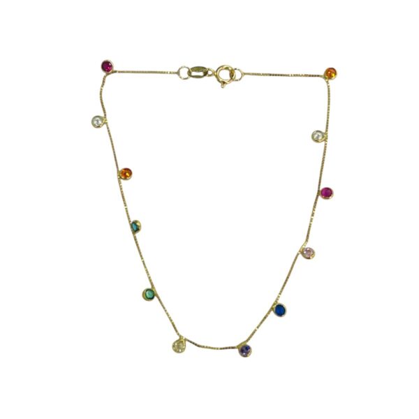 Pulseira Dambeti Zircônia colorida - Imagem 2