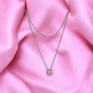 Gargantilha Ponto de Luz Redondo C/ Brilhante