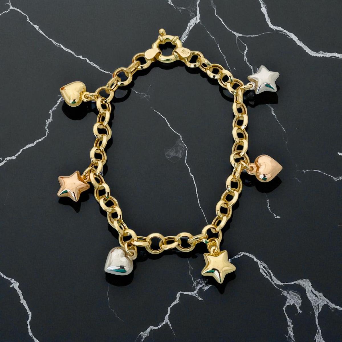 Pulseira Elo Português c/ pingentes - Imagem 3