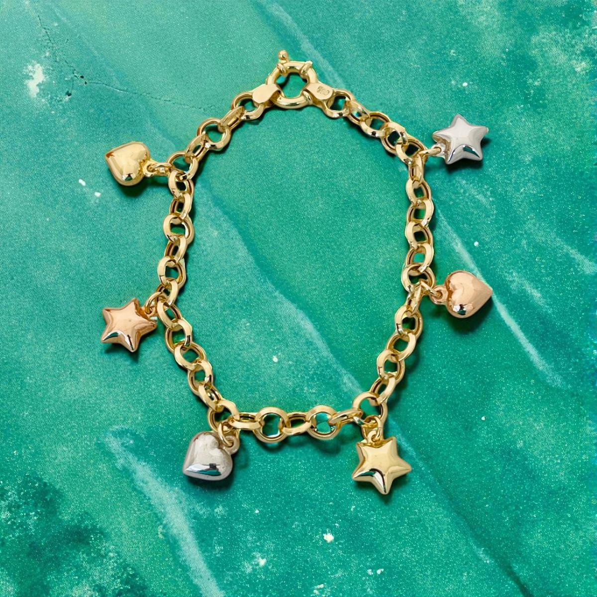 Pulseira Elo Português c/ pingentes